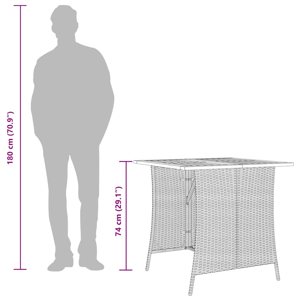 Sofasæt til haven 6 dele med hynder l-formet polyrattan grå - number 11.