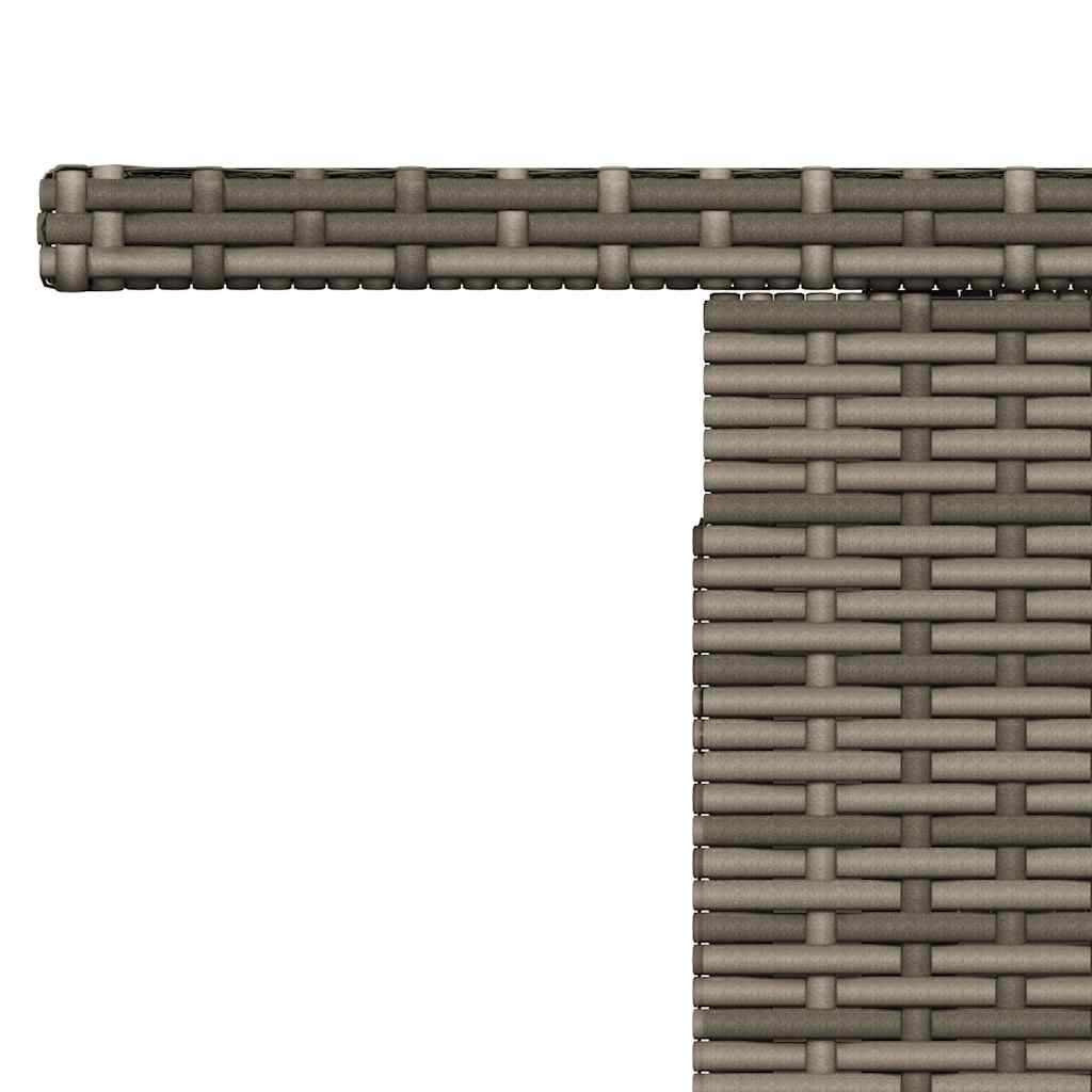 Vrtni stol sa staklenom pločom 100x55x73 cm poliratan - sivi, 1, staklo - number 11.