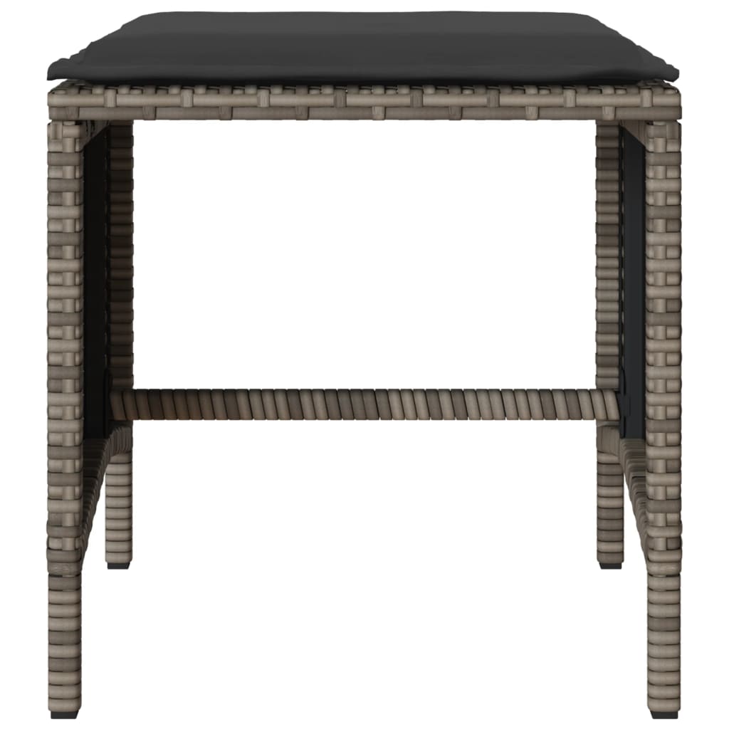 Vrtna garnitura 4 dijela sa jastucima poliratan - siva, 1 - number 7.