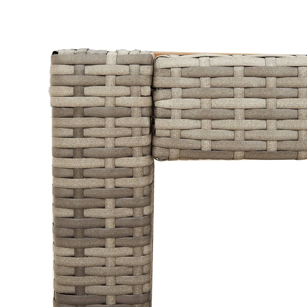 Vrtni stol s drvenom pločom od poliratana - sivi, 60 x 40 x 75 cm, 1 - number 9.