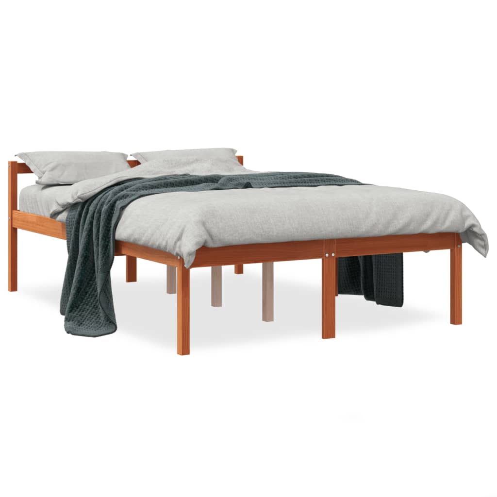 Senior bed massive pine - golden brown, 135 x 190 cm - number 2.
