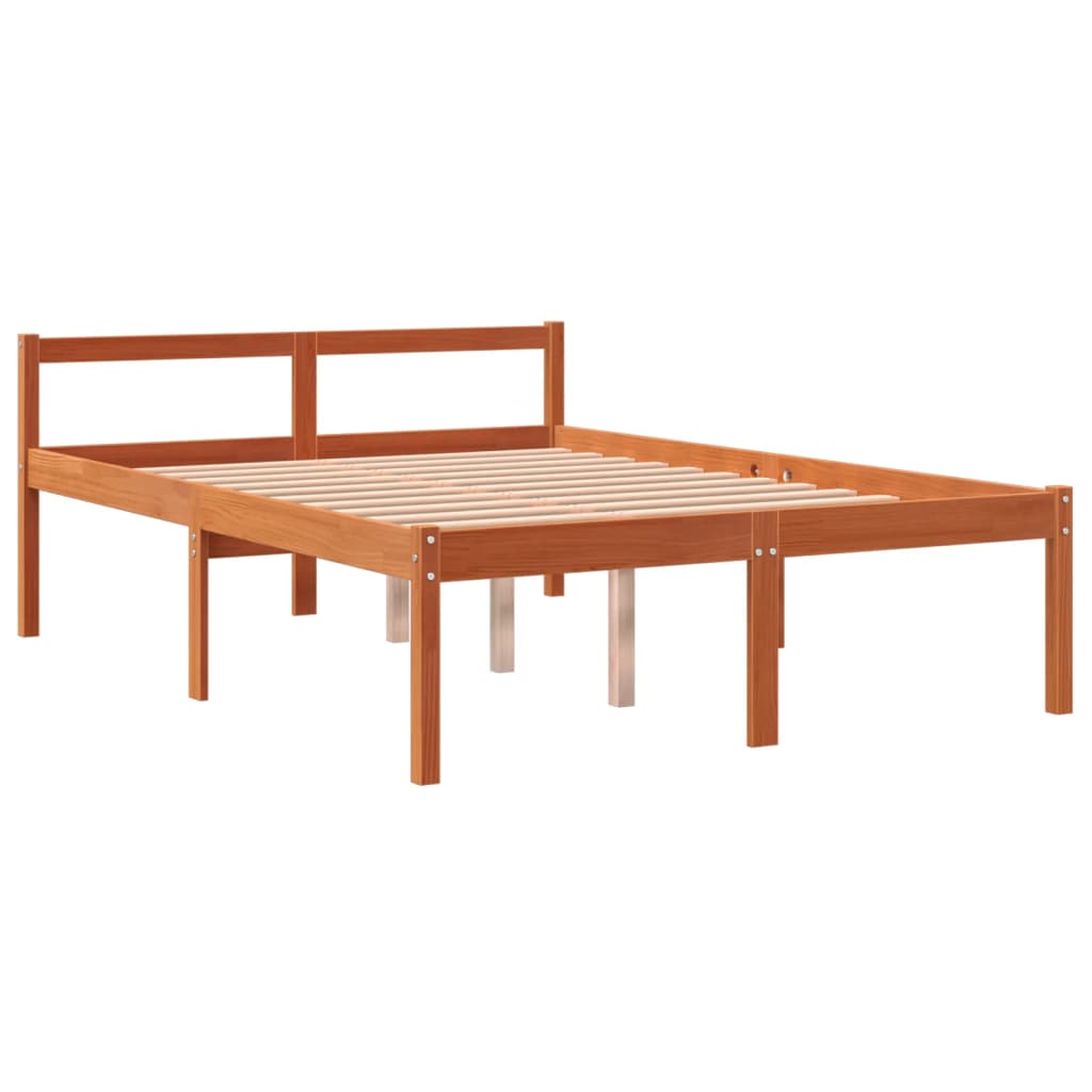 Senior bed massive pine - golden brown, 135 x 190 cm - number 3.