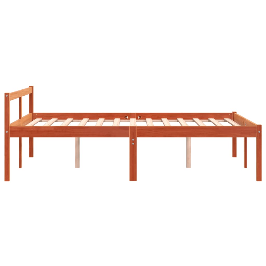 Senior bed massive pine - golden brown, 135 x 190 cm - number 5.