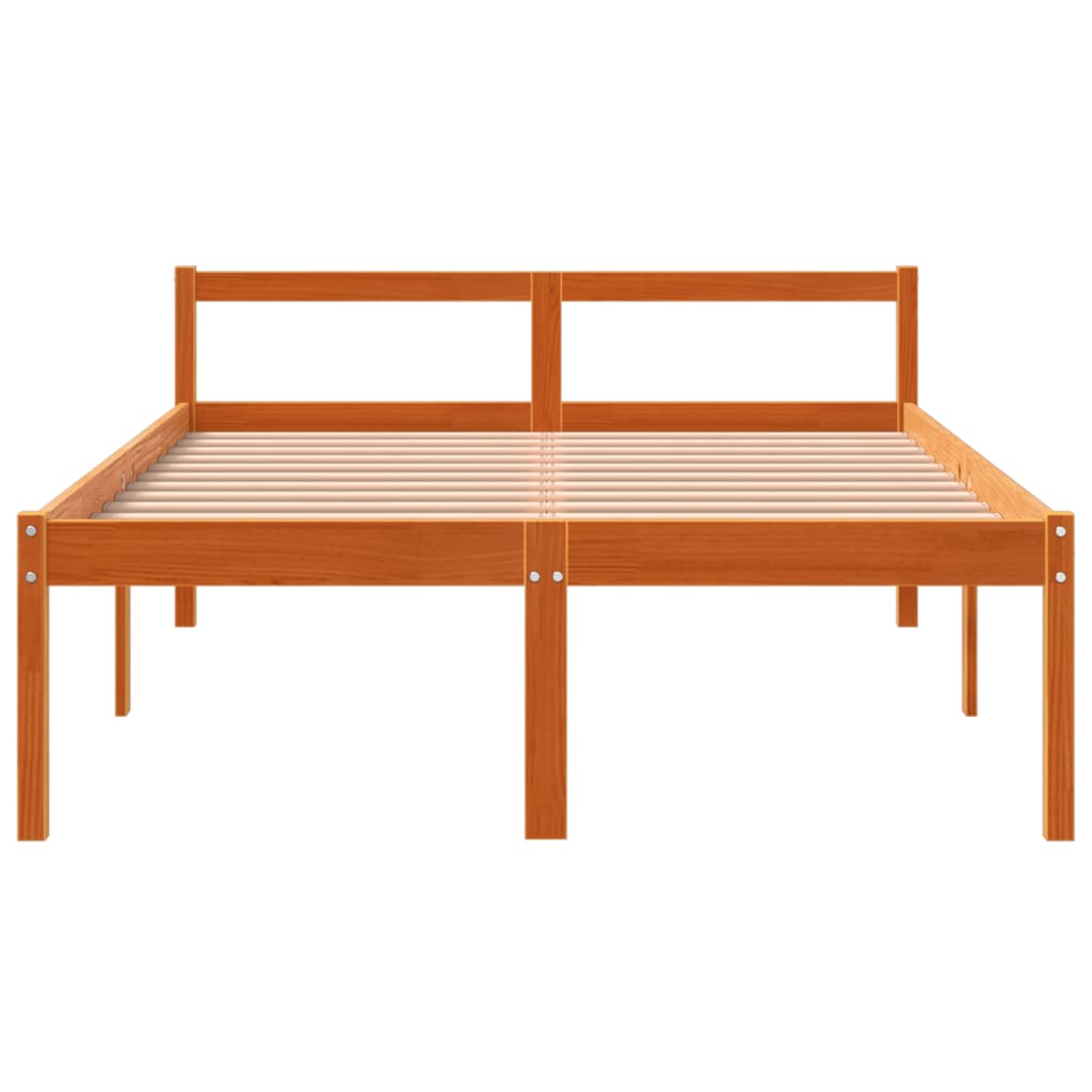 Senior bed massive pine - golden brown, 135 x 190 cm - number 4.