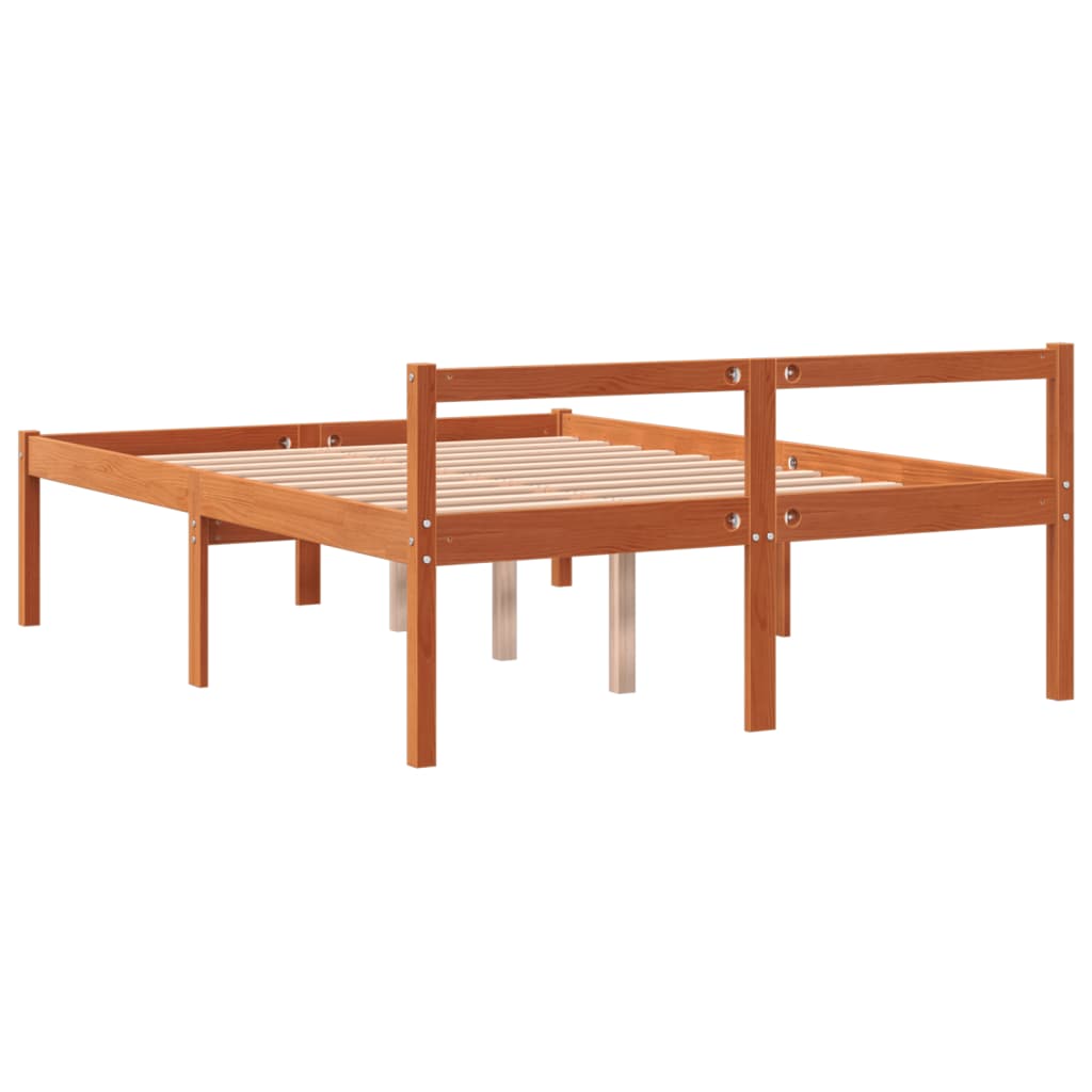 Senior bed massive pine - golden brown, 135 x 190 cm - number 6.