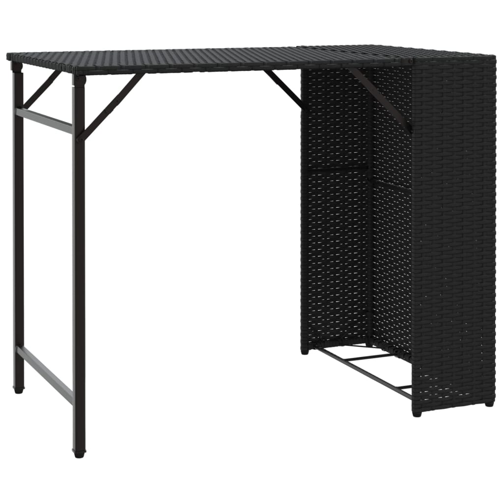 Zestaw stołowy do ogrodu 5 części polirattan - czarny, 1 - number 4.