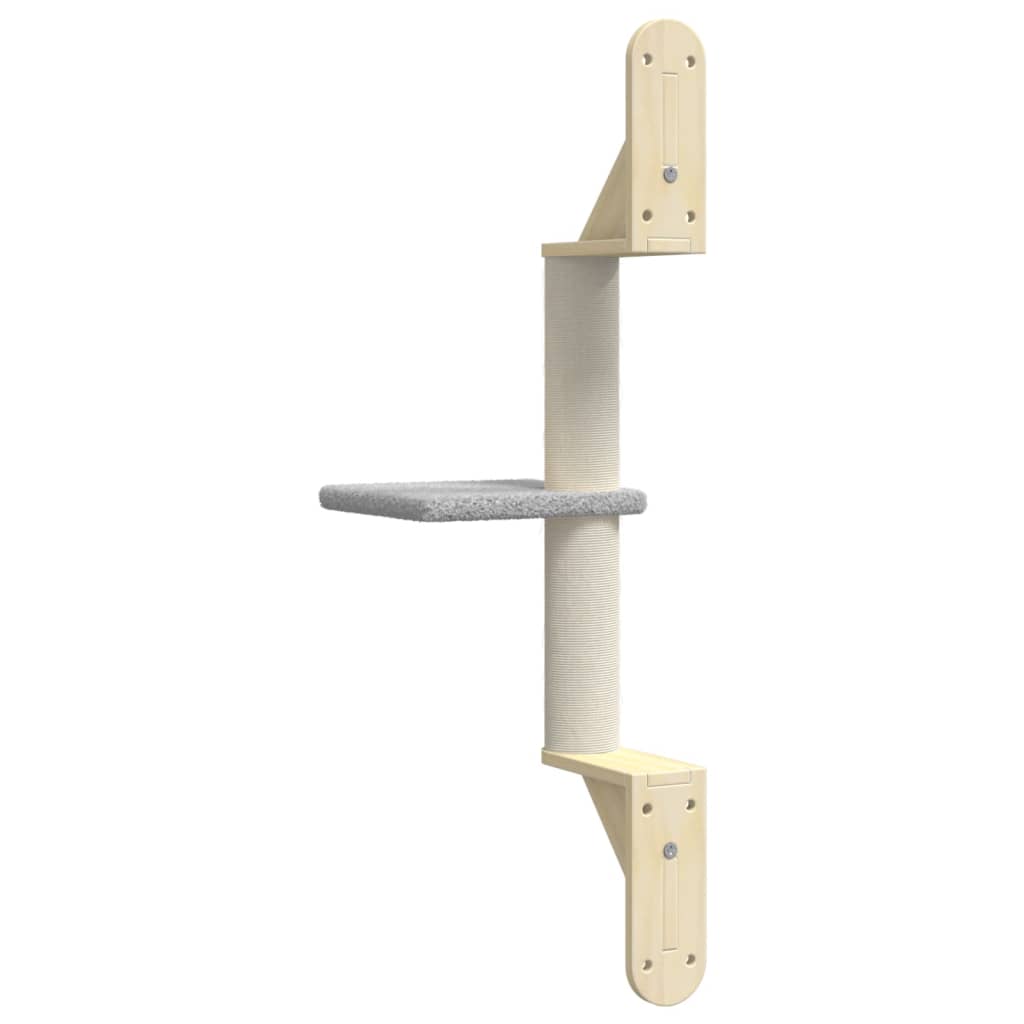 Arbre à chat mural avec griffoir 85,5 cm - gris clair - number 6.