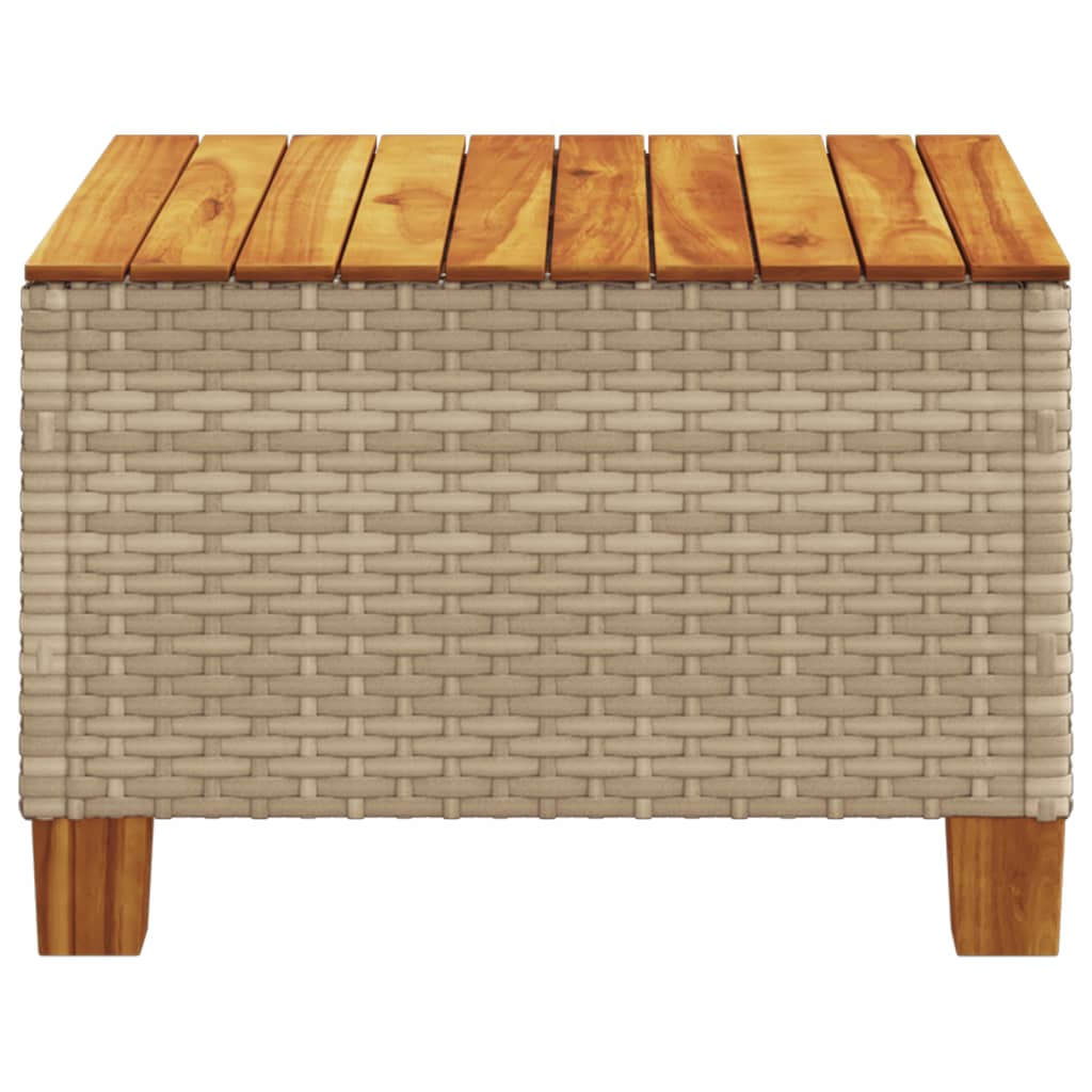 Hagebord 55x55x36 cm polyrattan og akasietre beige - number 5.