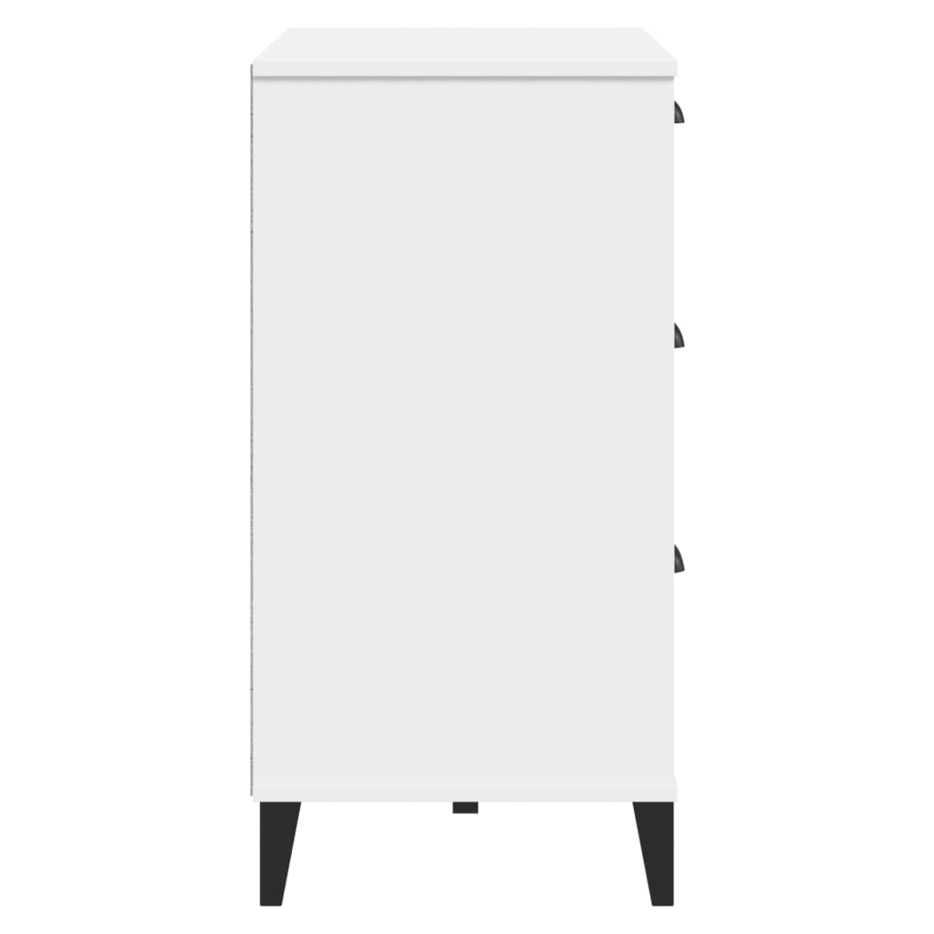 Kommode viken konstrueret træ hvid - number 7.