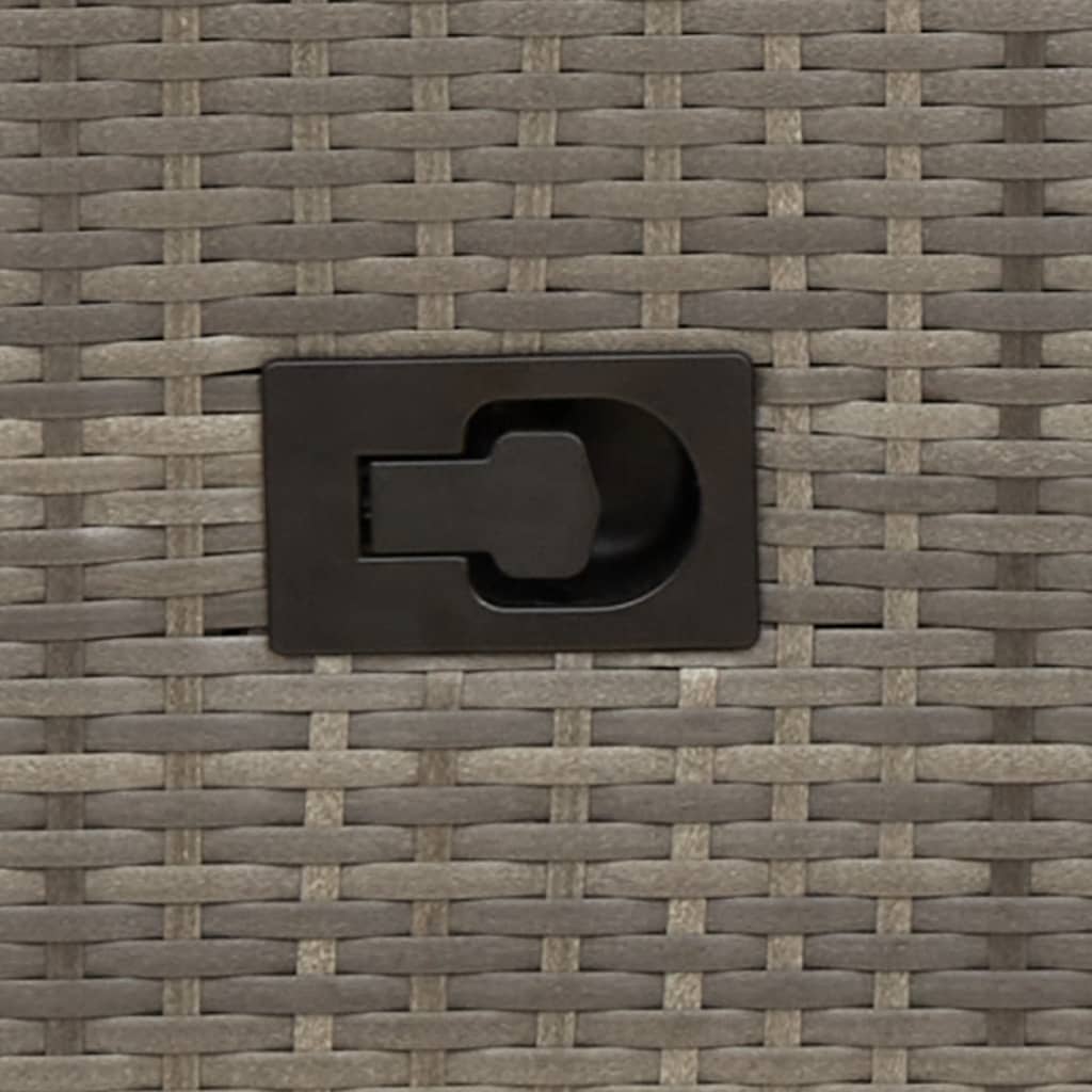 Vrtne fotelje kom. s jastucima poliratan - siva, 2, s tabureom za noge - number 9.