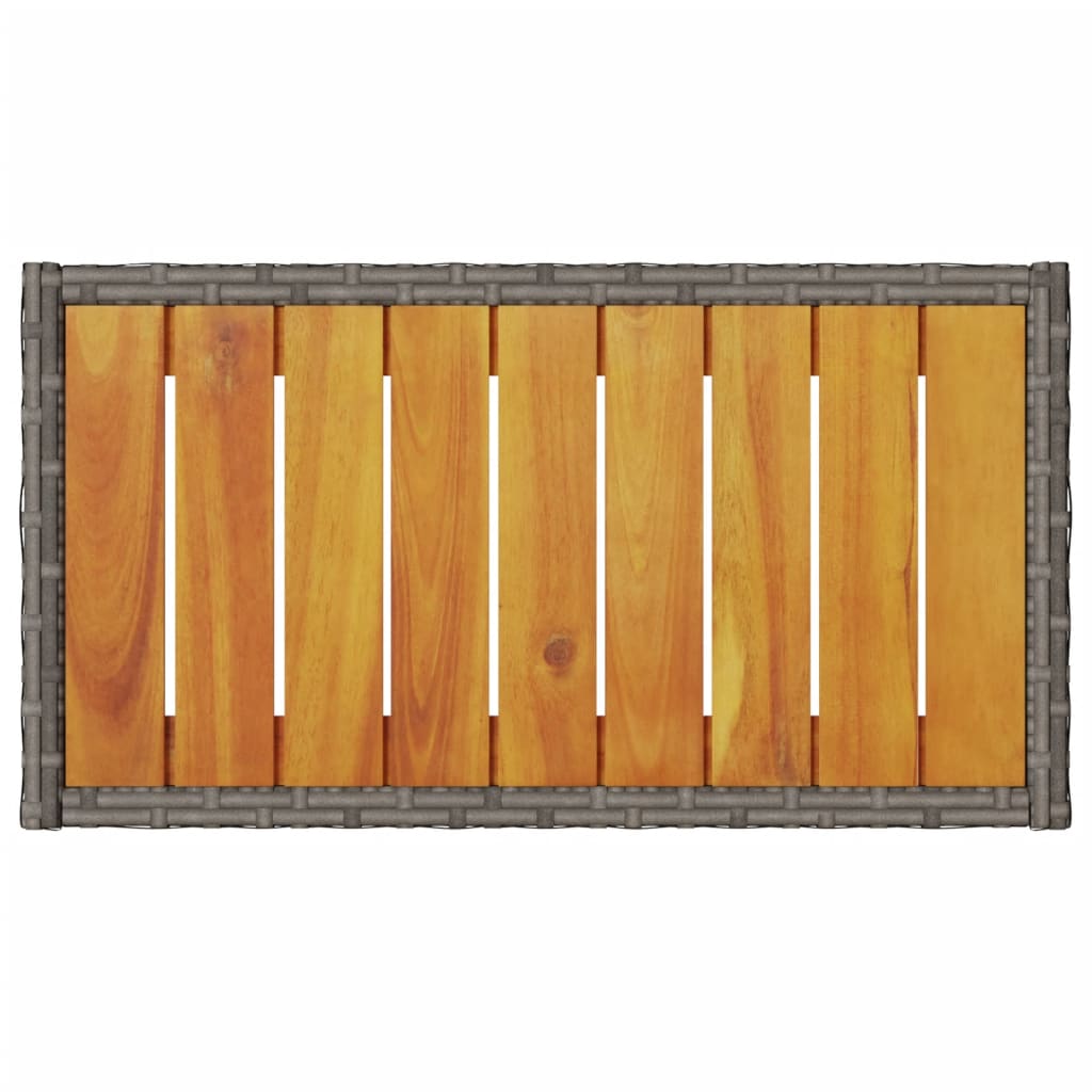 2-personers havebænk med hynder og bord polyrattan - grå - number 8.