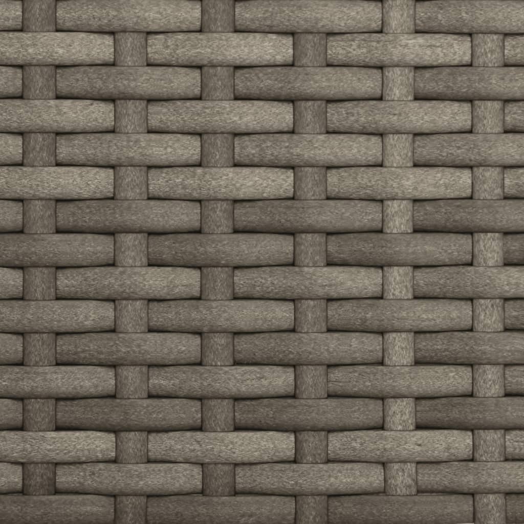 3-personers havesofa med baldakin og skamler polyrattan - grå, 1 - number 10.