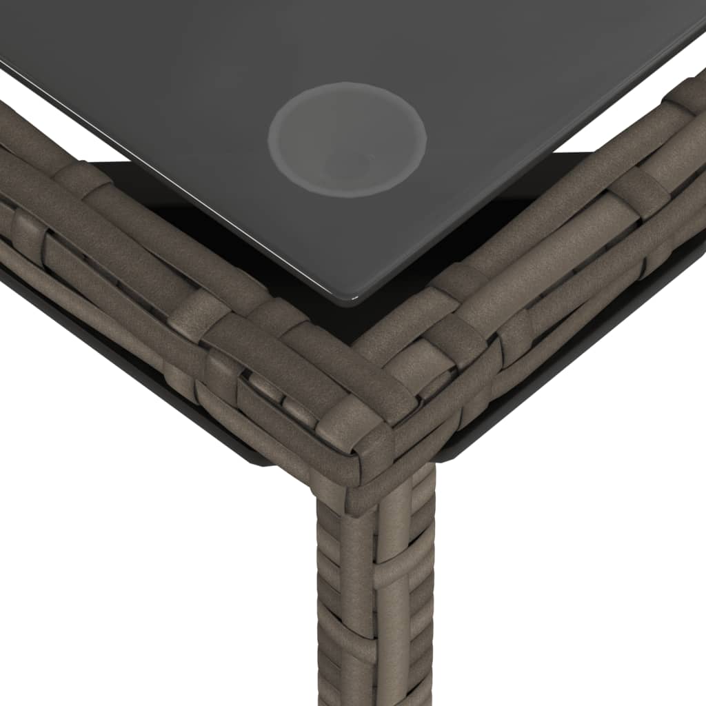 Hagesofasett 3 deler med puter polyrattan - grå, 1 - number 11.