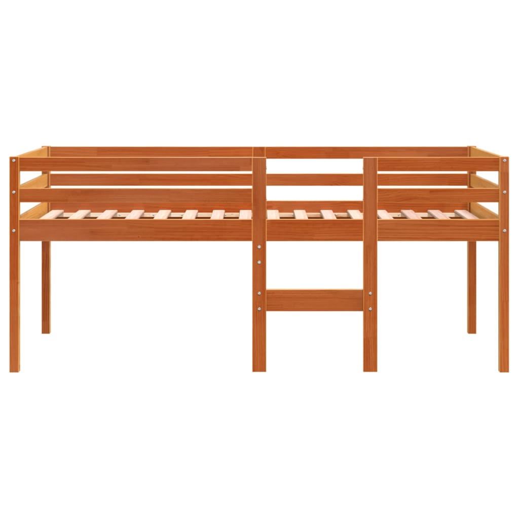 Łóżko wysokie sosna lita złocisto-brązowa - brązowa, 80 x 200 cm - number 4.