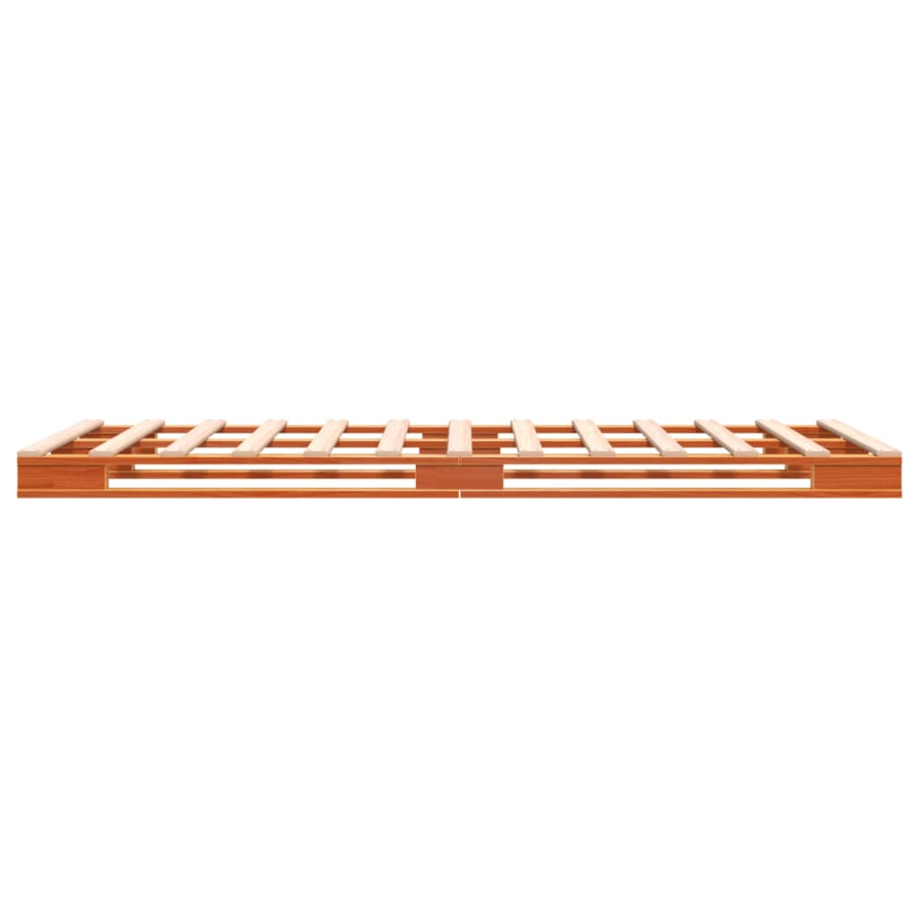 Łóżko paletowe sosna lita złocisto-brązowe - brązowe, 90 x 200 cm - number 5.