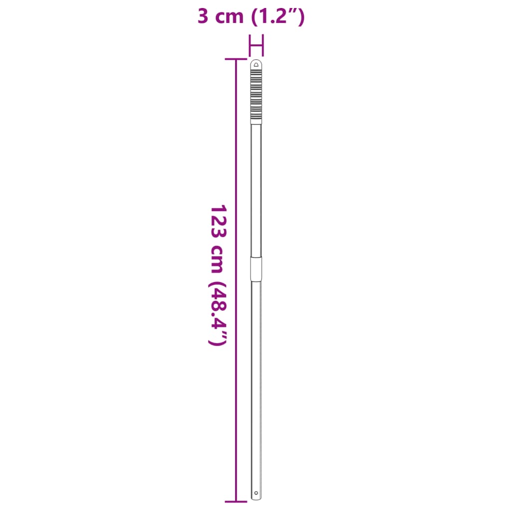 Teleskopska šipka za vilicu čelik srebrne boje - number 7.