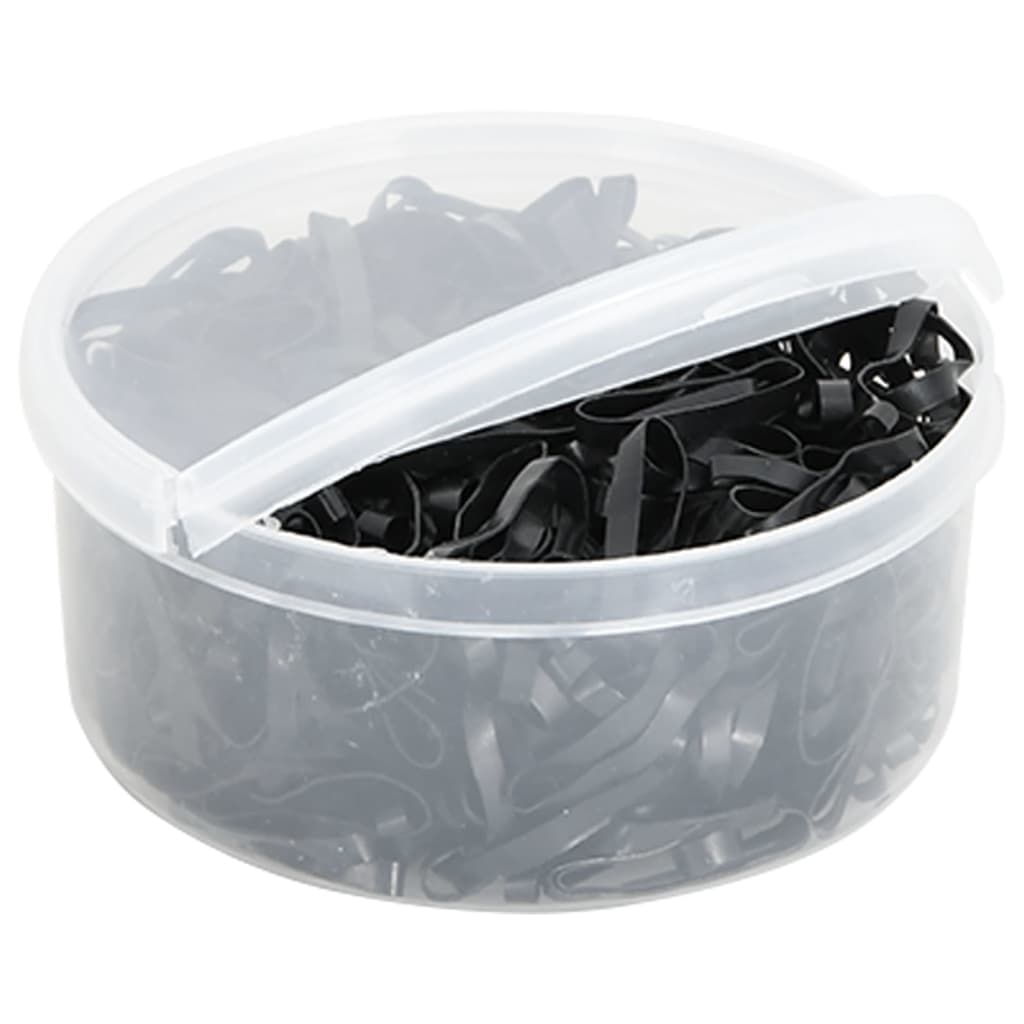 Manelastikker til heste 400 stk. silikone sort - number 3.