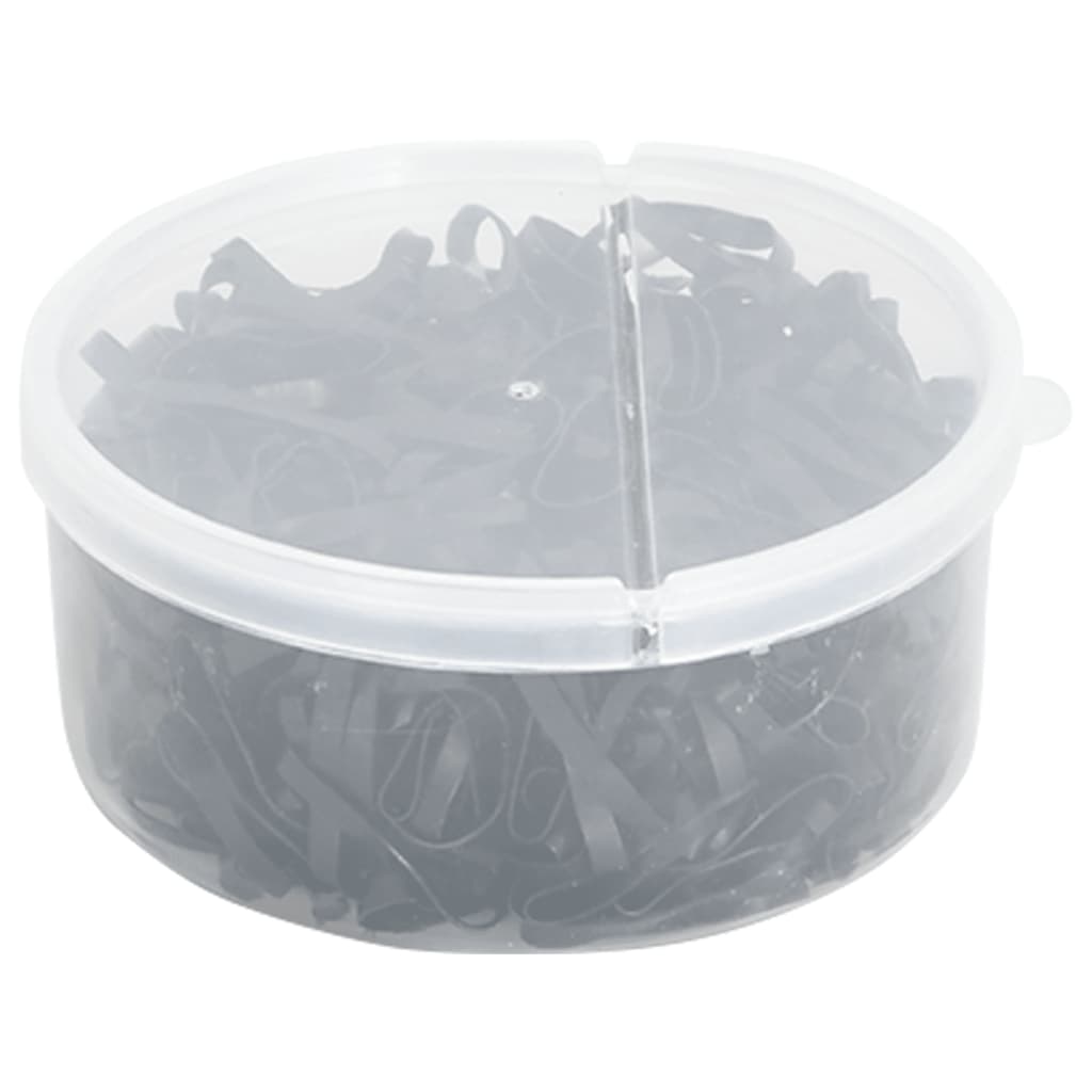 Manelastikker til heste 400 stk. silikone sort - number 6.