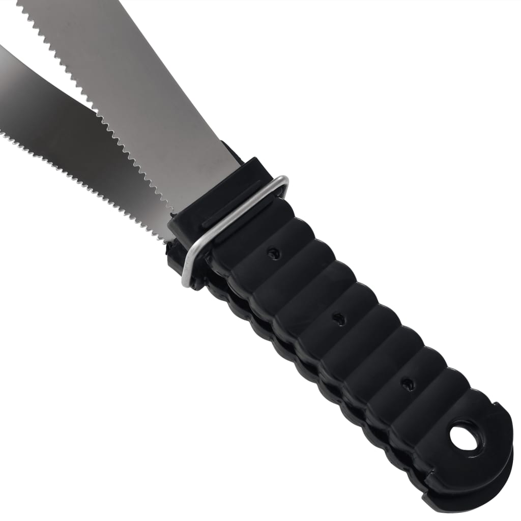 Dobbeltsidet hesteskraber rustfrit stål sølvfarvet - number 4.