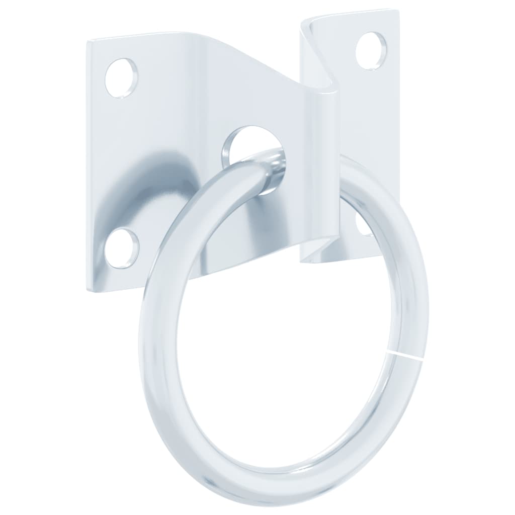 Opbindingsring med plader 3 stk. stål sølvfarvet - 7 x 2 5 x 8 cm (l x b x h) - number 4.