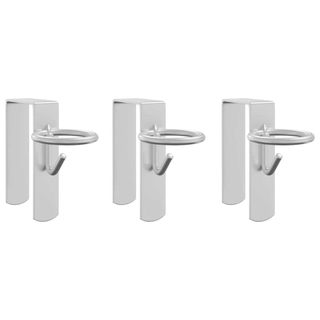 Emmerhaken transporteerbaar 3 stuks staal zilver - number 2.