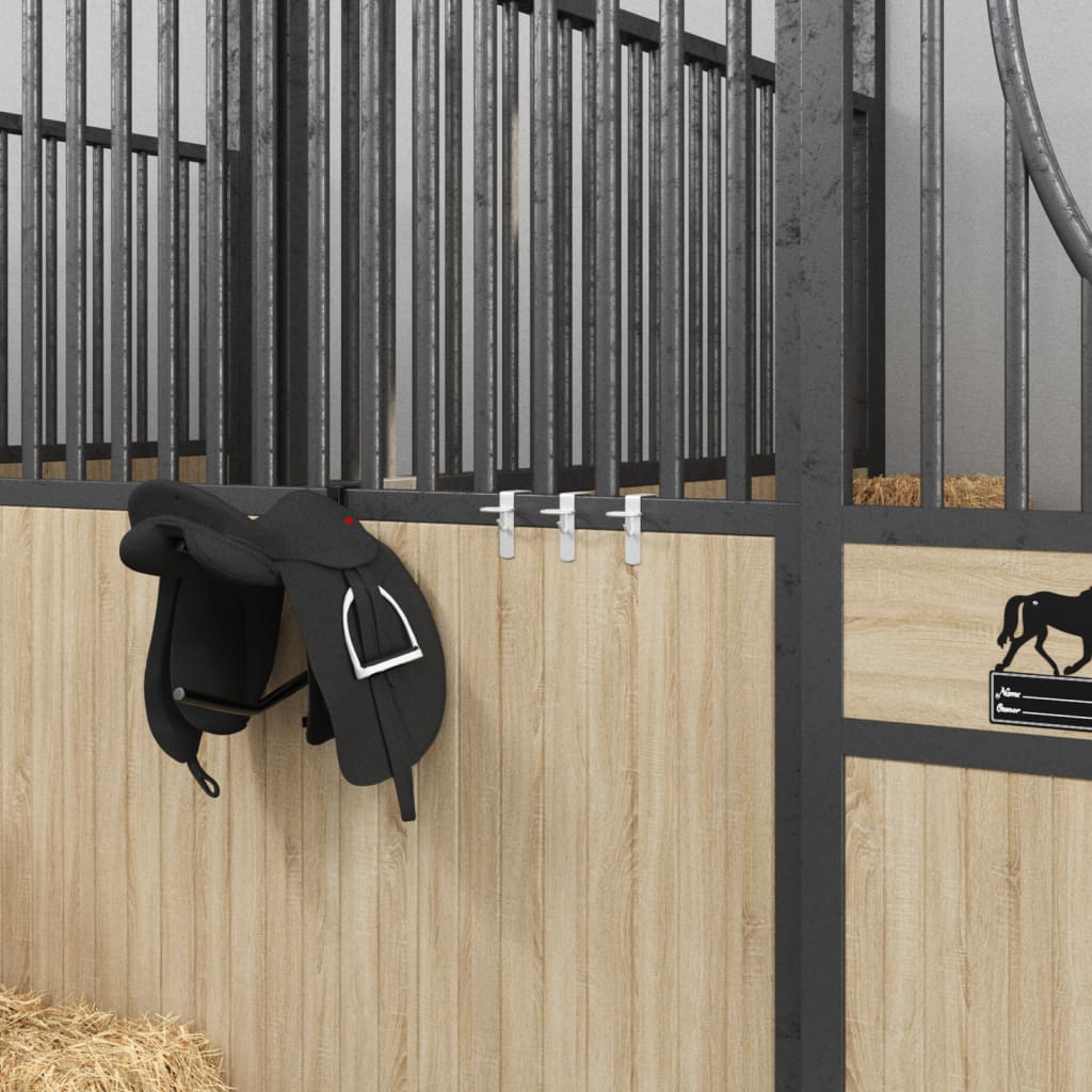 Emmerhaken transporteerbaar 3 stuks staal zilver - number 3.