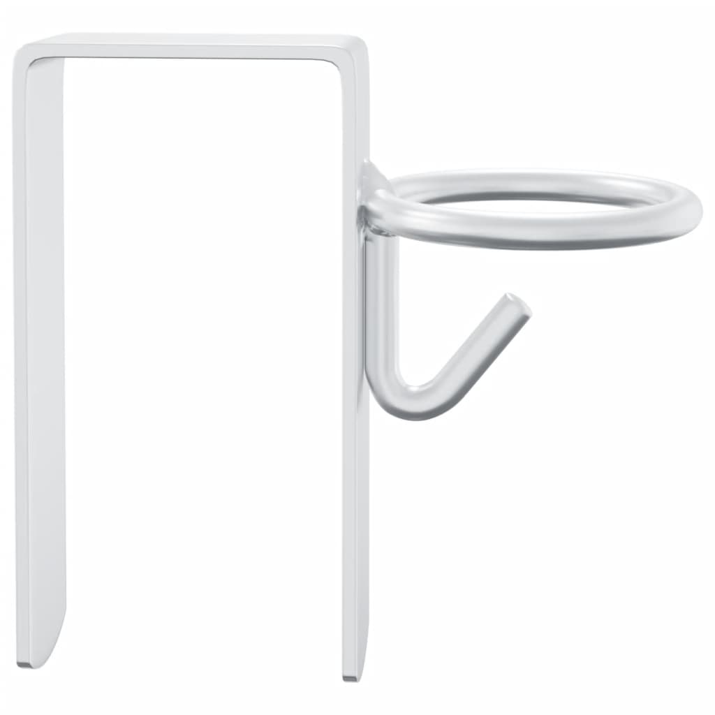 Emmerhaken transporteerbaar 3 stuks staal zilver - number 6.