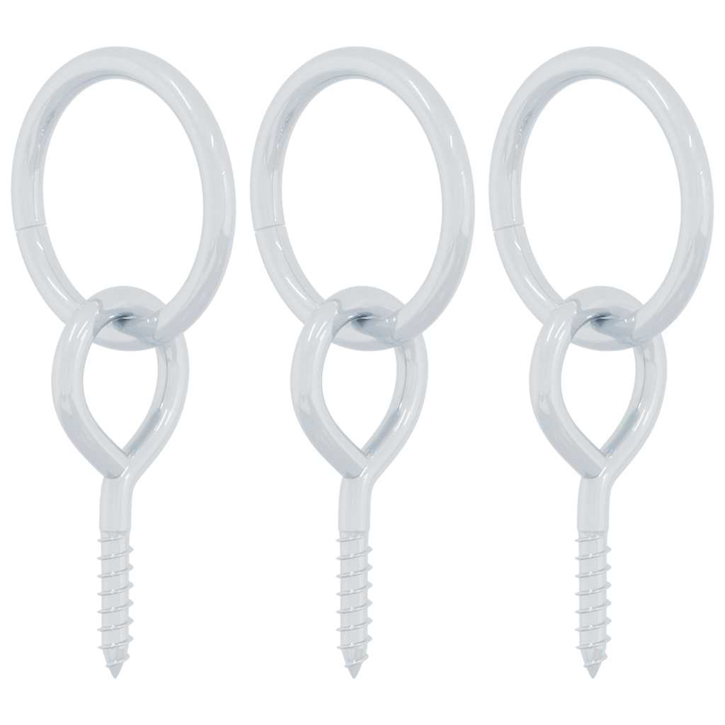 Opbindingsring med skruer 3 stk. stål sølvfarvet - number 2.