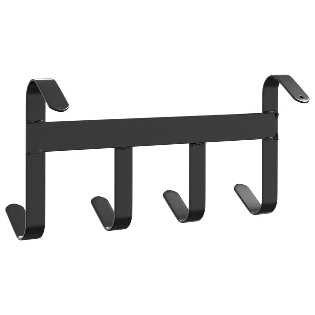 Teugelhouder met 4 haken staal zwart - number 6.