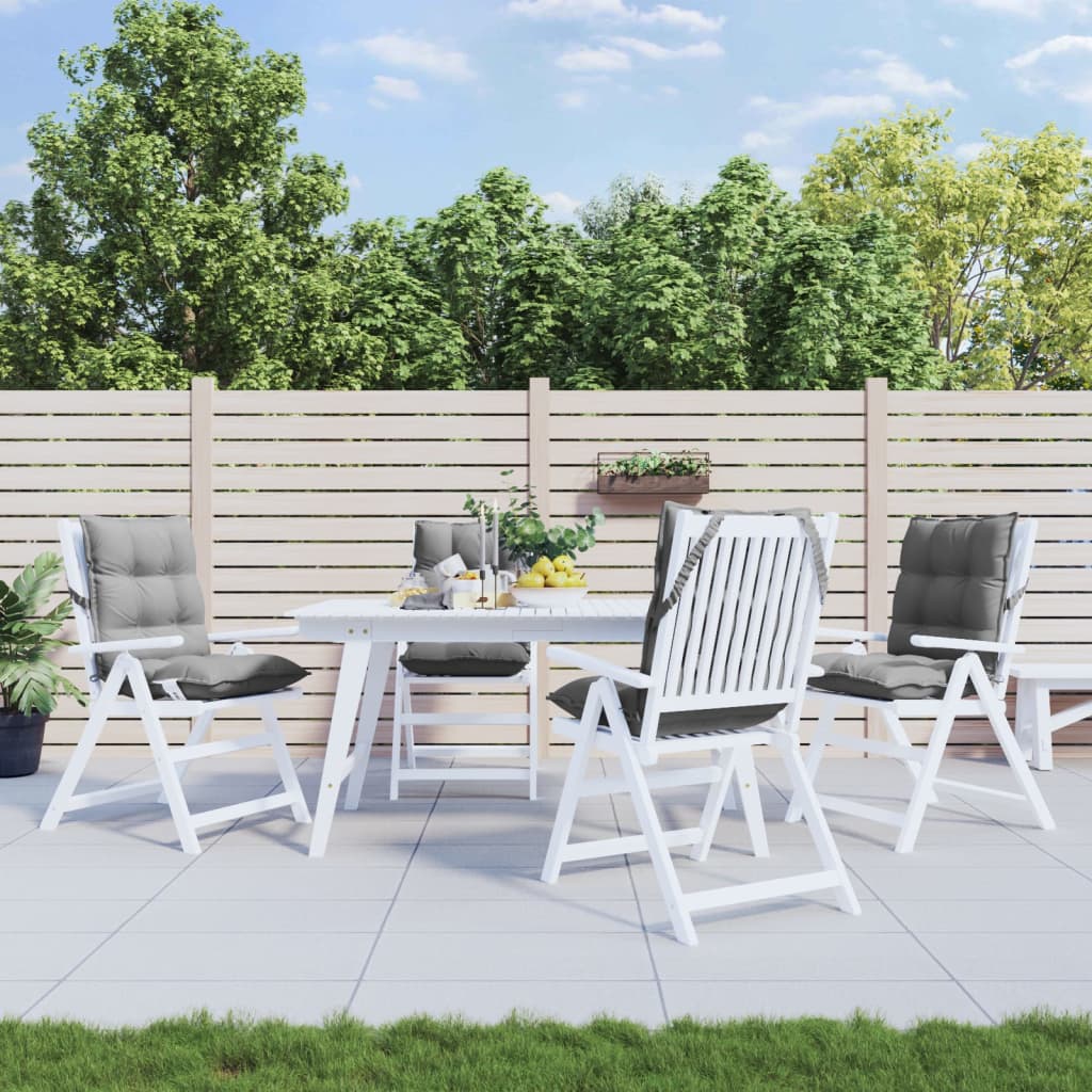 Stolehynde med lav ryg stk. oxfordstof - grå, 4, with 2 elastic straps - number 1.