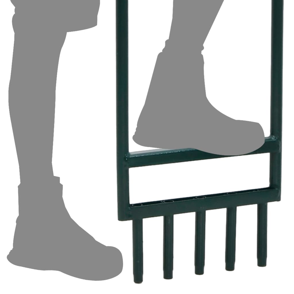 Travnjak sa 5 šupljih zuba u prahu s čeličnim zelenim - number 5.