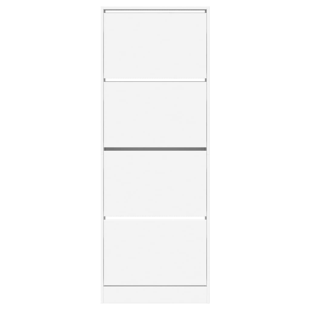 Skoreol 60x21x163,5 cm konstrueret træ - hvid, 60 x 21 x 163.5 cm, 1, x - number 5.