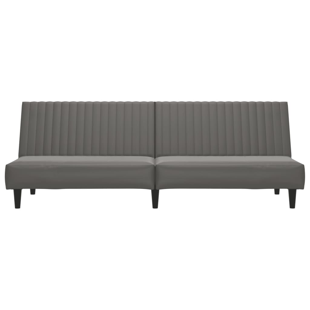 2 -person sofa bed artificial leather - grey, without armrests - number 5.