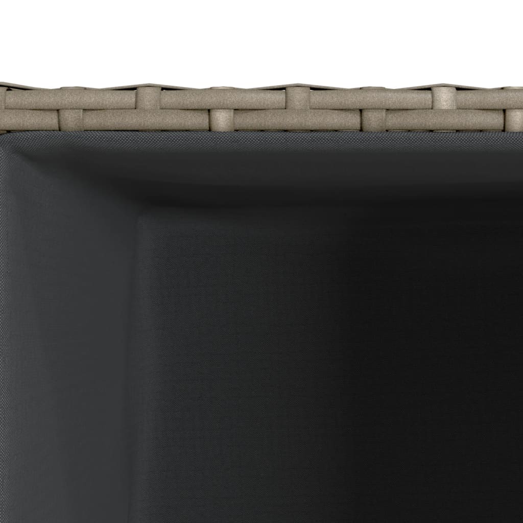 Plantekasse 40x40x80 cm polyrattan grå - number 8.