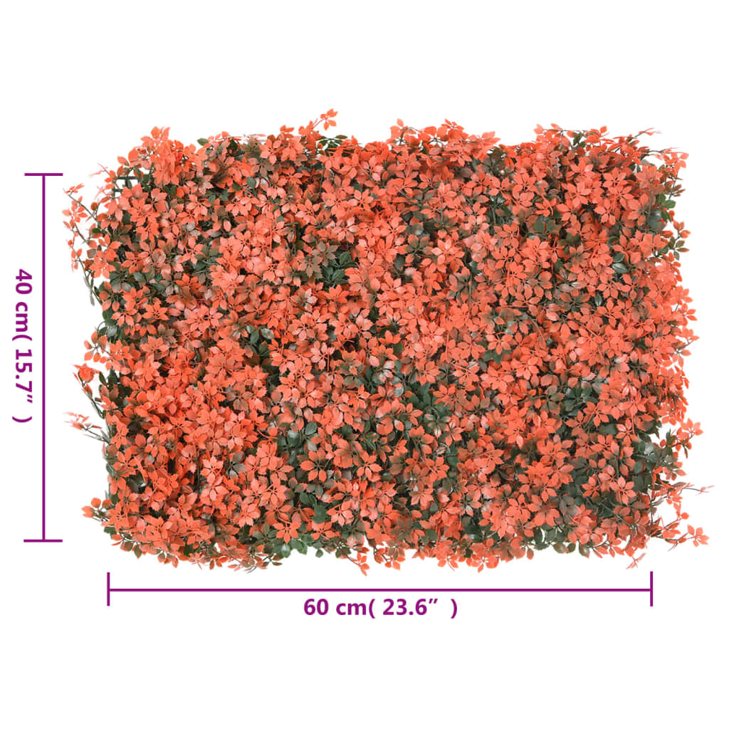 Fence with artificial maple leaves pcs. 40x60 cm red - 6 - number 8.