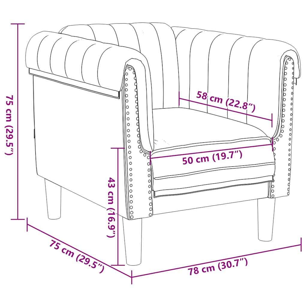 Fotel imitacja zamszu brązowy - number 9.