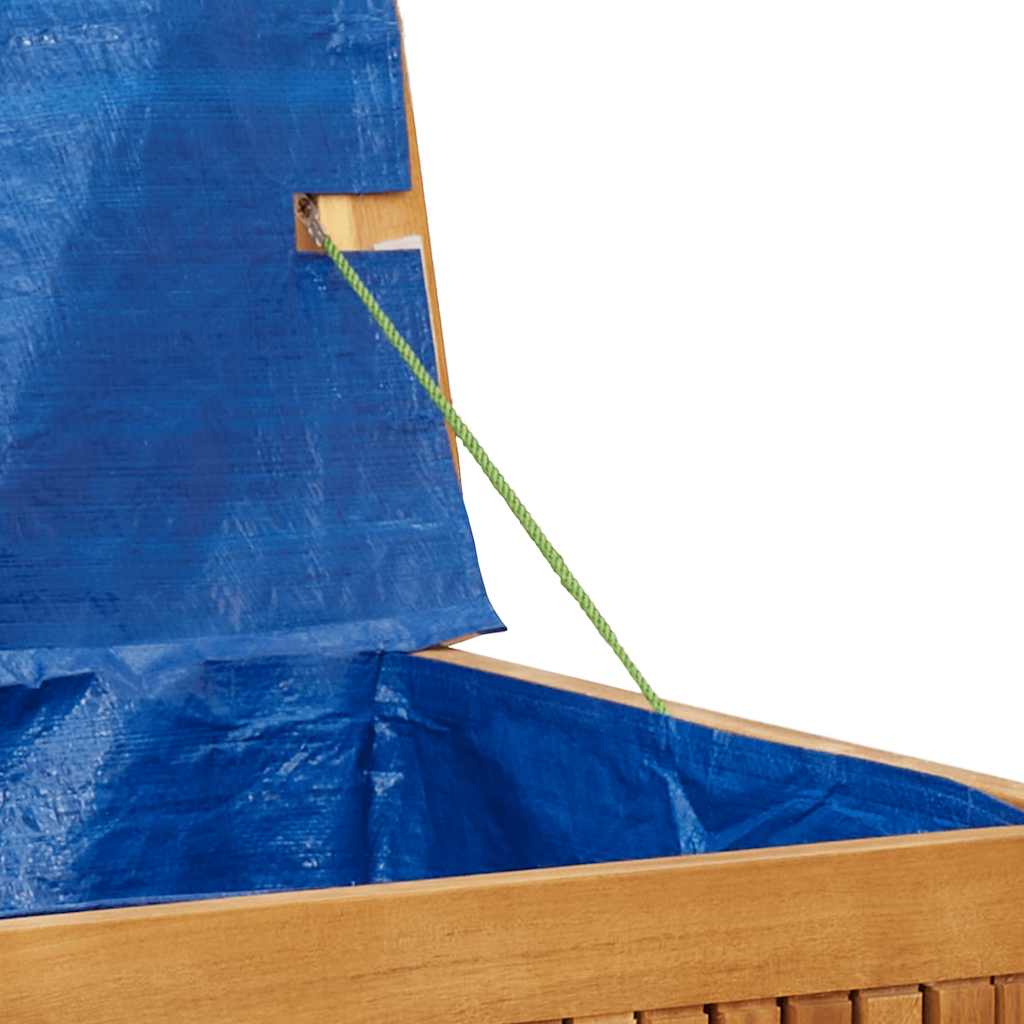 Udendørs hyndeboks massivt akacietræ - mørkegrå, 60 x 50 x 61 cm - number 10.