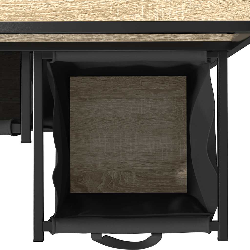 Vasketøjskurv 3 rum med hylder - sonoma-eg, 1, 3 tasker - number 12.