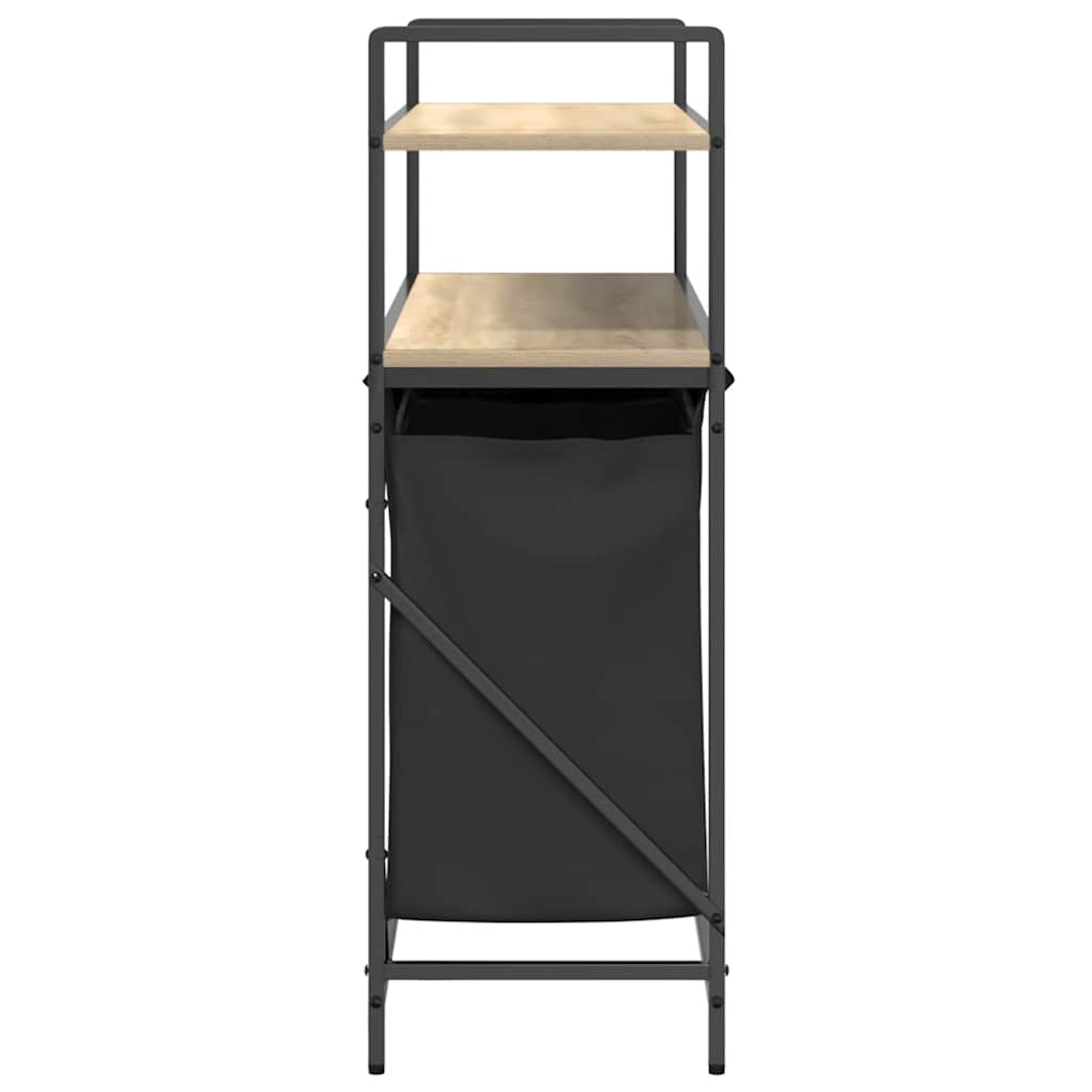 Vasketøjskurv 3 rum med hylder - sonoma-eg, 1, 3 tasker - number 7.