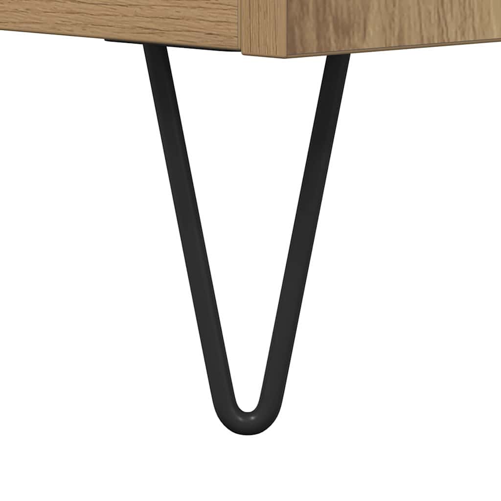 Vinylskab 84,5x38x48 cm konstrueret træ kunsteg - artisan eg, 1 - number 8.