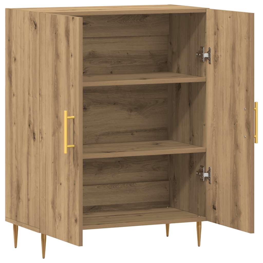 Skab 69,5x34x90 cm konstrueret træ kunsteg - artisan eg, 1 - number 7.