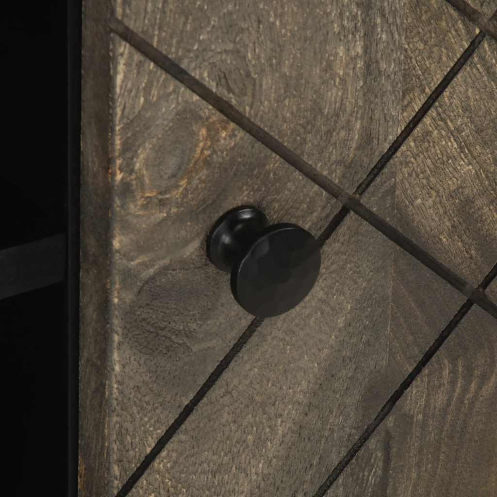 Tv stol 80x33x46 cm puno mango drvo crna - 80x33x46 cm (dxšxv) - number 8.