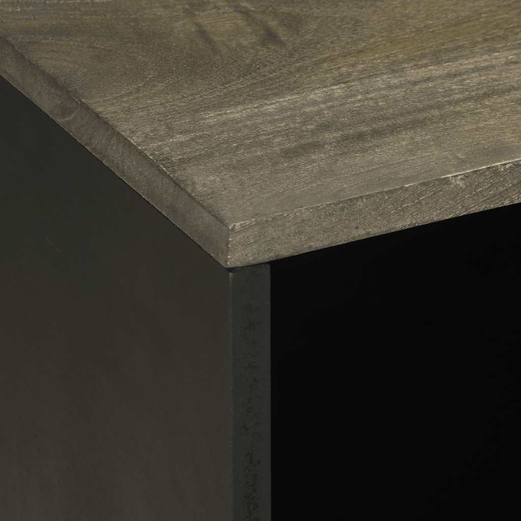 Tv stol 80x33x46 cm puno mango drvo crna - 80x33x46 cm (dxšxv) - number 7.