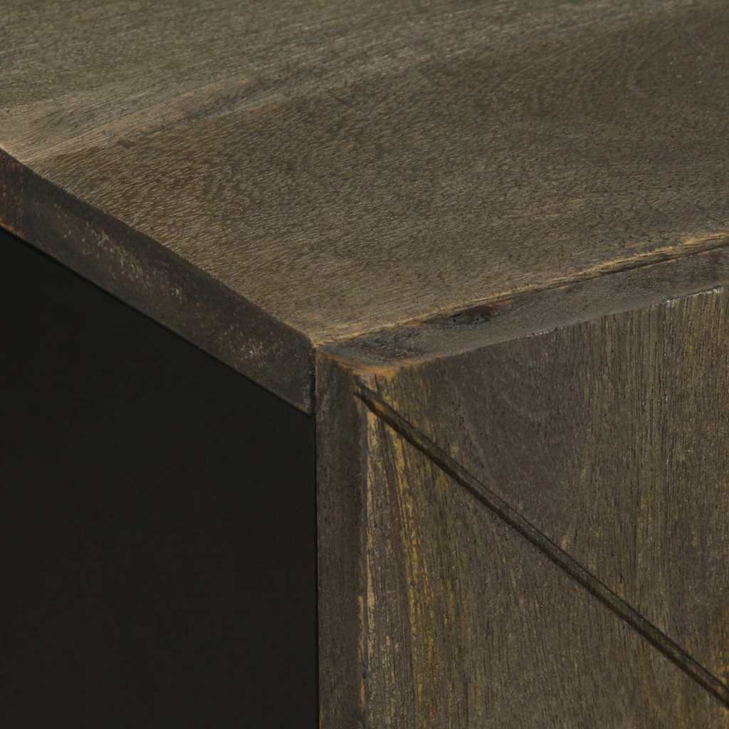 Vaskeskab sort 62x33x58 cm massivt mangotræ - number 6.