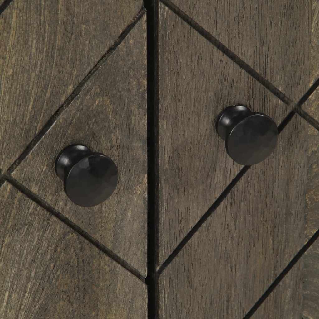 Vaskeskab sort 62x33x58 cm massivt mangotræ - number 7.