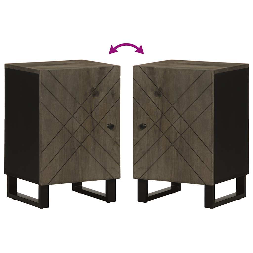 Kupaonski ormarić 38x33x48 cm puno mango drvo crni - number 6.