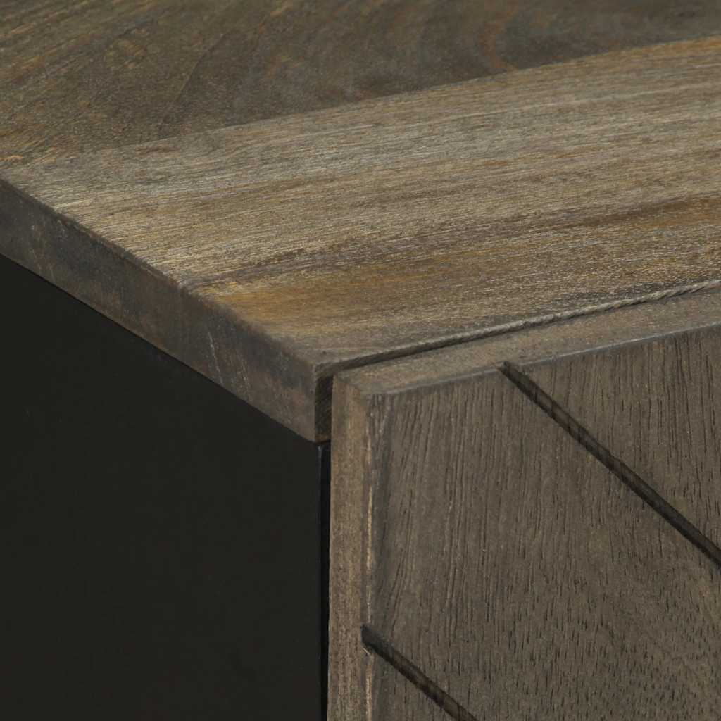 Kupaonski ormarić 38x33x48 cm puno mango drvo crni - number 7.