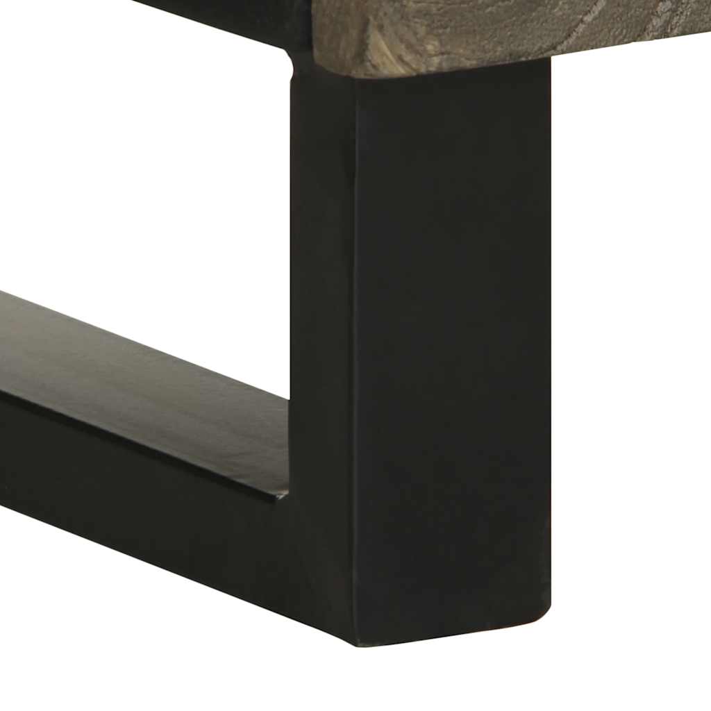 Szafka łazienkowa 38x33x160 cm lite drewno mango czarne - number 8.