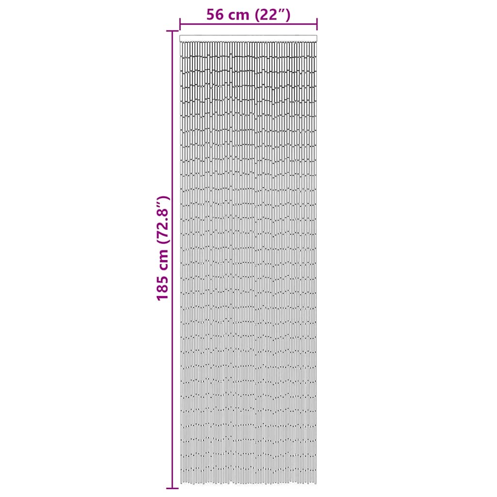 Insektgardin til døren bambus - mørkegrå, 56 x 185 cm - number 7.