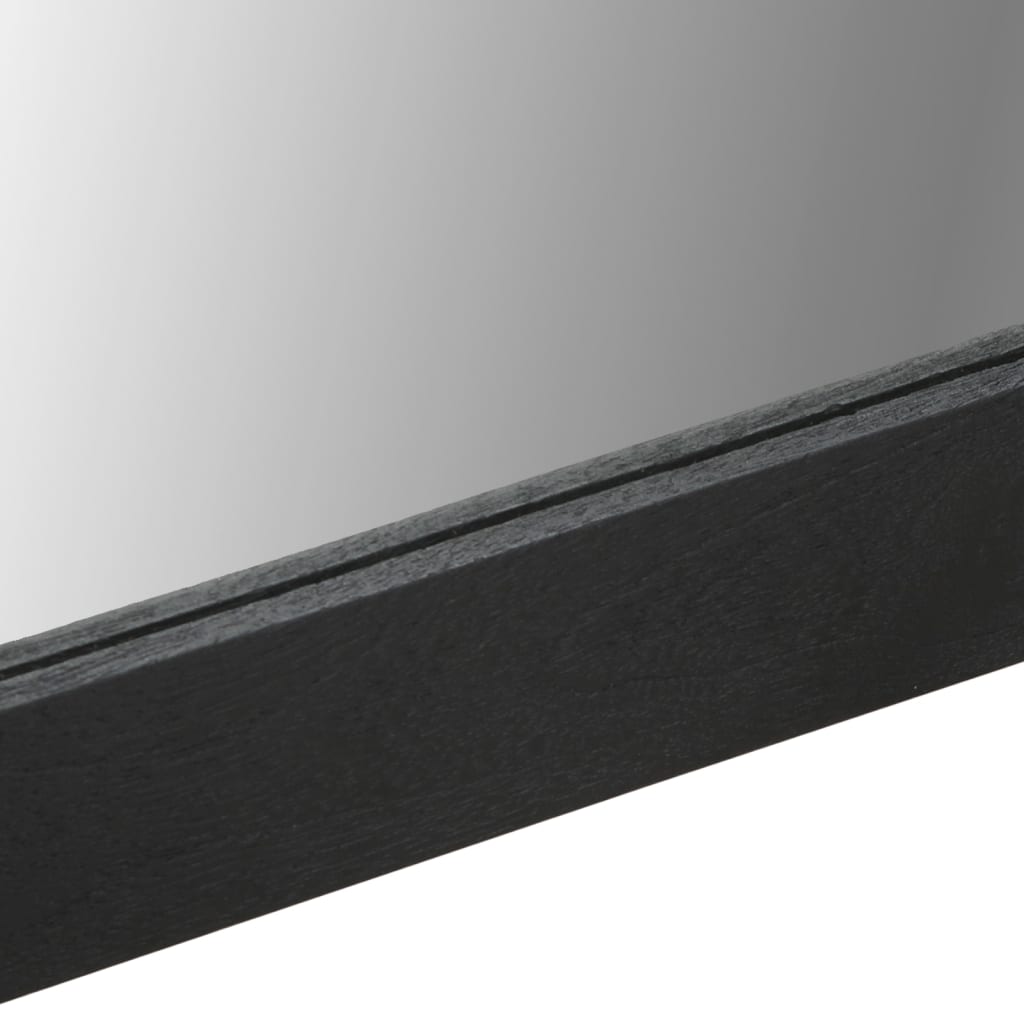 Lustro łazienkowe 50x70x2,5 cm konstrukcja drewno i mosiądz czarny - number 6.